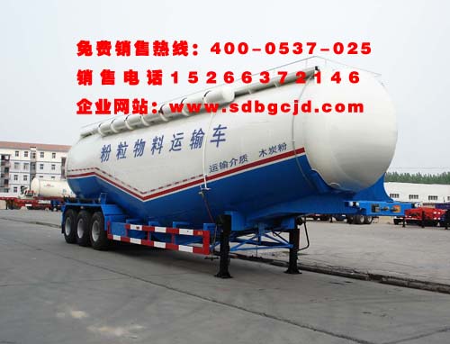 出口老撾特種半掛車-梁山散裝水泥罐車的價(jià)格，半掛車量身定制