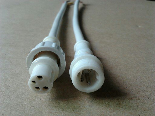 工礦燈防水連接線，工礦燈公母防水插頭制造商