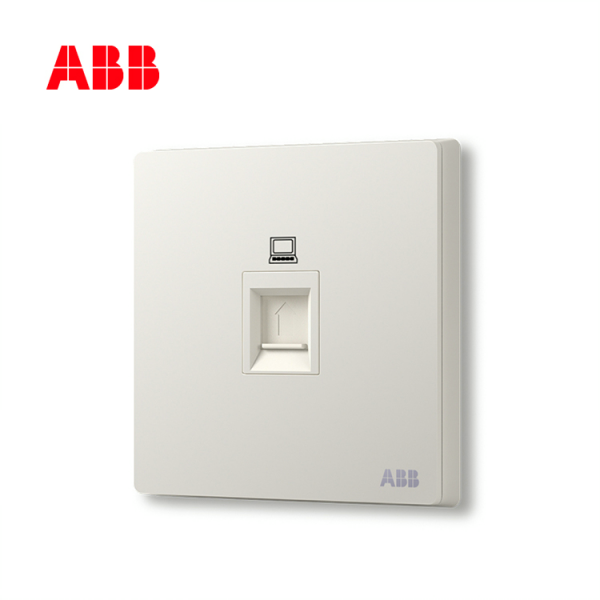長沙南湖機(jī)電市場ABB開關(guān)面板代理 雅典白一位超5類電腦插座