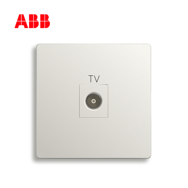 長(zhǎng)沙南湖機(jī)電市場(chǎng)ABB開(kāi)關(guān)面板代理 雅典白一位帶分支電視插座