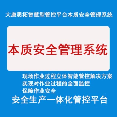 大唐思拓安全管理軟件  本質(zhì)安全管理體系