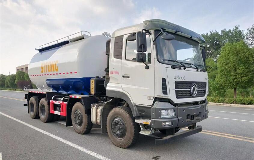 東風天龍35噸干混砂漿運輸車價格， 前四后八干混砂漿運輸車詳情