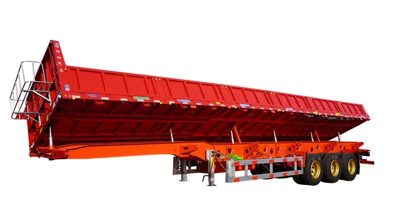 鑼響新型側(cè)翻自卸車(chē) 輕型半掛車(chē) 物流運(yùn)輸車(chē)