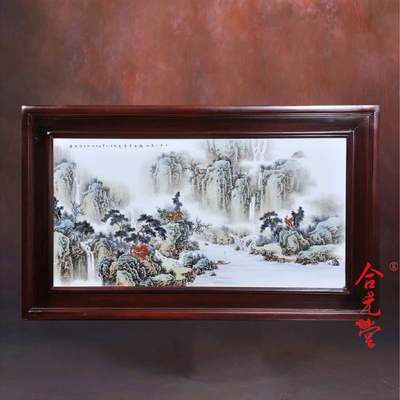 陶瓷禮品手繪瓷板畫　景德鎮(zhèn)手繪瓷板畫定做