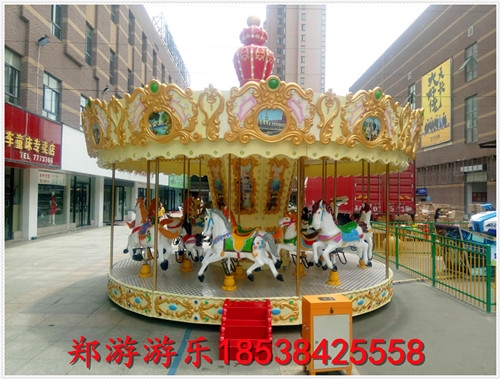 兒童游樂設備鄭游游樂16座海洋轉馬歡迎采購