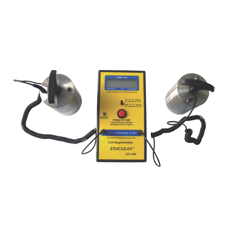 STC-008重錘式電阻測(cè)試儀測(cè)試物體表面電阻及體積電阻值