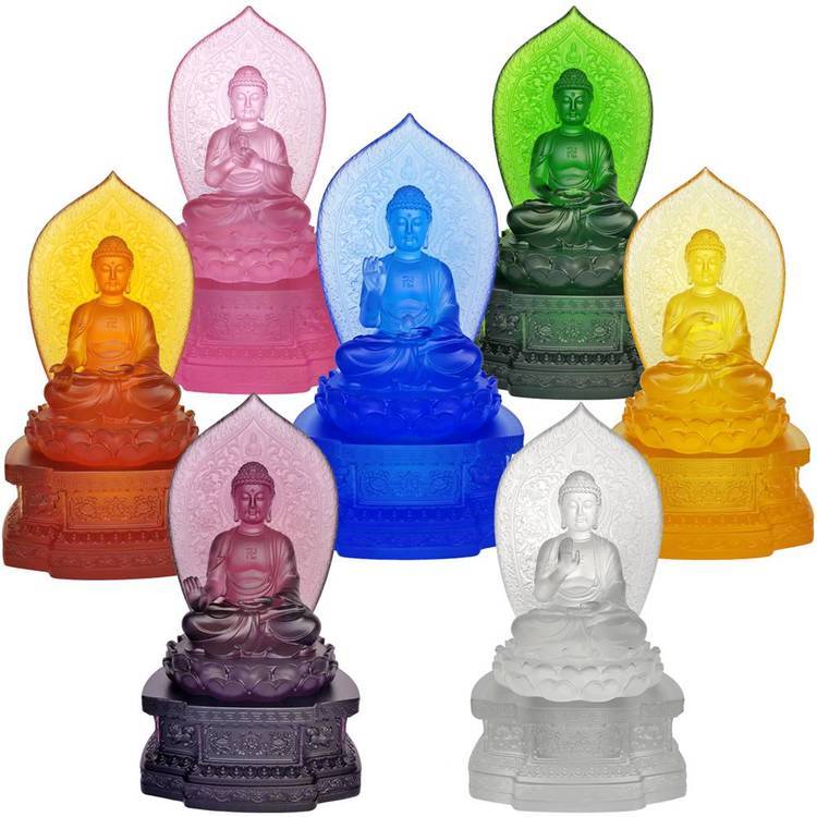 寺廟大件琉璃佛像，琉璃藥師七佛，琉璃十二藥叉壇城琉璃佛像，深圳琉璃藥師佛壇城佛像，寺廟琉璃佛像廠家