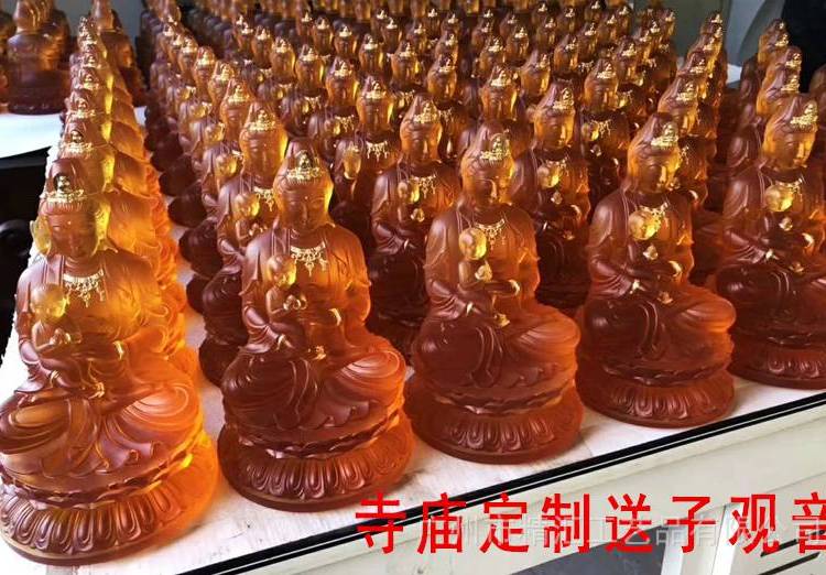古法琉璃佛像加工廠，真琉璃佛像定制琉璃觀音菩薩寺廟佛像，琉璃雕像雕塑工藝品