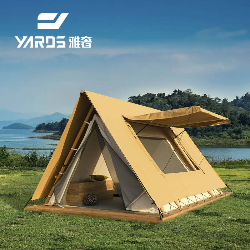 雅奢源頭廠家設(shè)計(jì)戶外露營基地度假住宿星空房網(wǎng)紅三角木屋帳篷