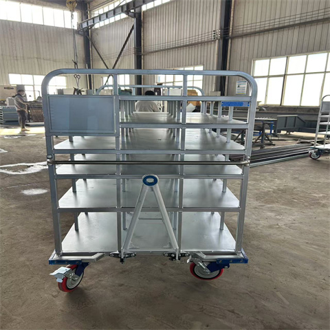 乾昊非標(biāo)定制碳鋼原色工裝型材配送臺車可移動